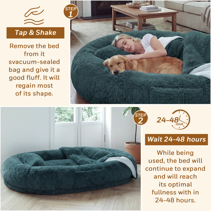 Oval Pet Bed, Drak Grey