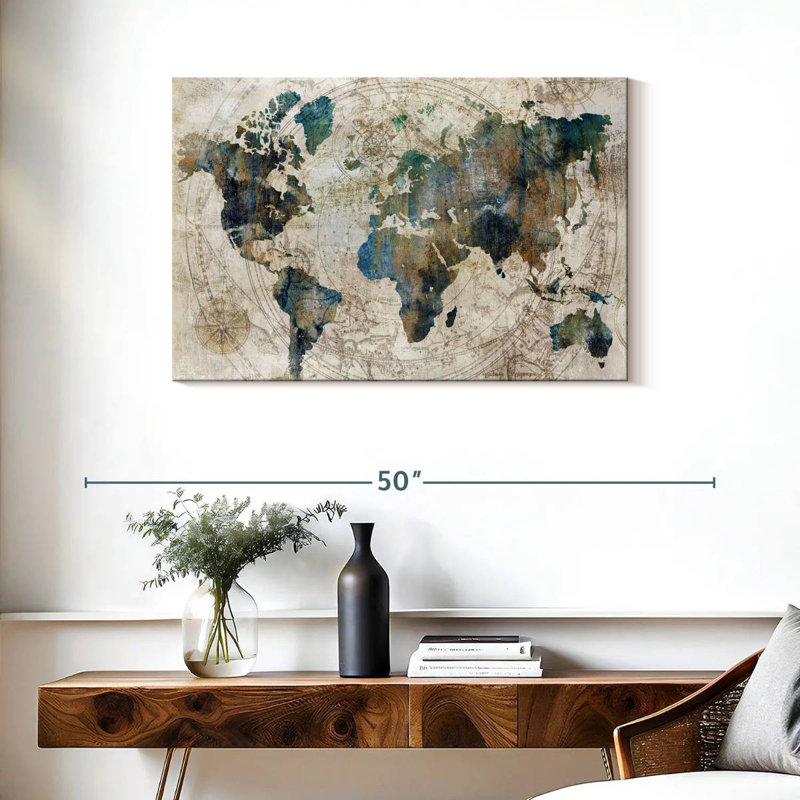 Aliaz Stained Celestial Map, 24" H x 36" W