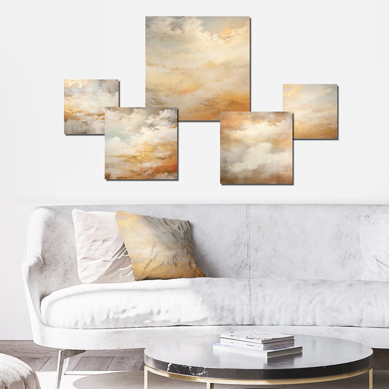 «Magic Sky Simplicity», ensemble d'art mural 5 pièces