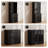  110.3'' Wide Modular Kitchen Pantry Cabinet with Bookcases,Soft Close Glass Doors and Drawers, Large Sideboard Buffet Storage System, Black-1876655104