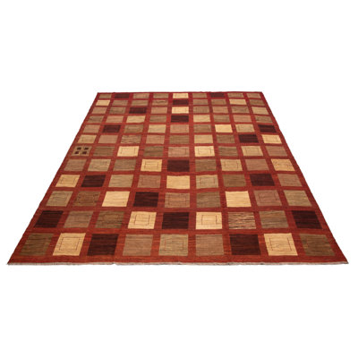 Tapisserie rouge Lahor Finest unique en son genre tissée à la main 13 pi 0 po x 15 pi 8 po