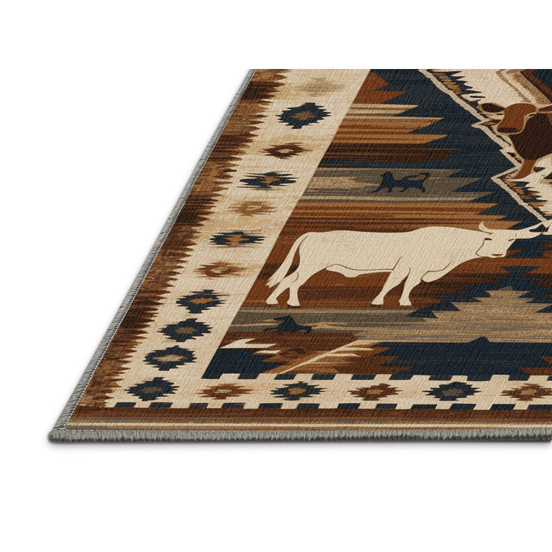  Tapis lavable Ranch Southwestern, Tapis de couloir 2 pi x 5 pi