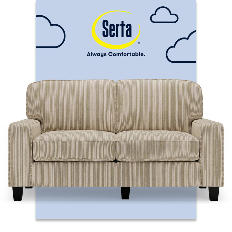 Causeuse Serta Palisades, Microsuède beige dalle