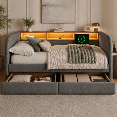 Upholstered Linen Daybed