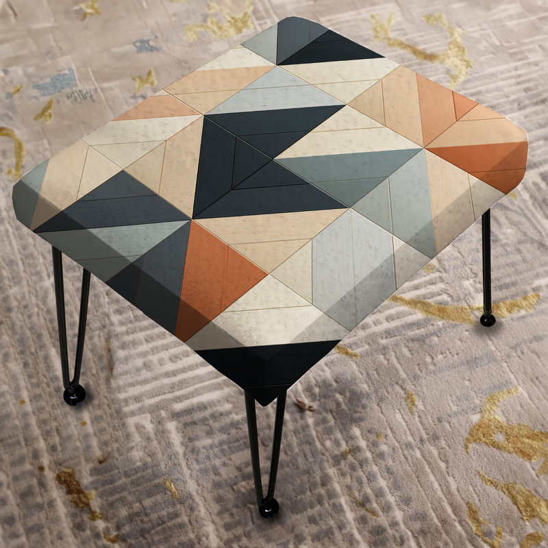Scandinavian Harmony - Geometric Rectangle Ottoman