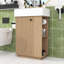 Meuble-lavabo de salle de bain avec lavabo en céramique, armoire de rangement et tablettes ouvertes-1096275697