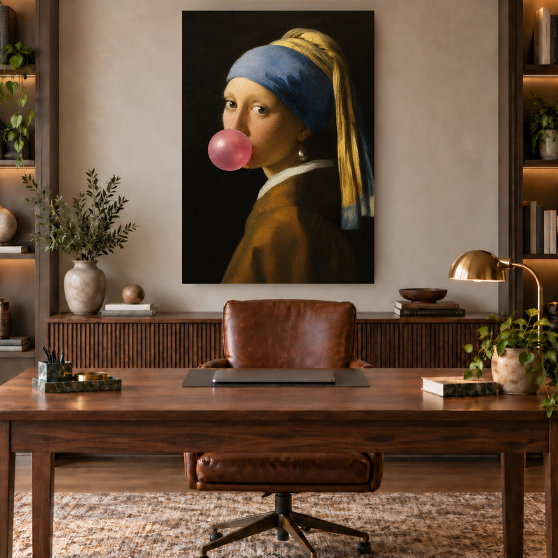 by Johannes Vermeer Print, H 30 po x l 20 po