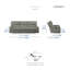 Amite Canapé inclinable droit en chenille W-1759231572