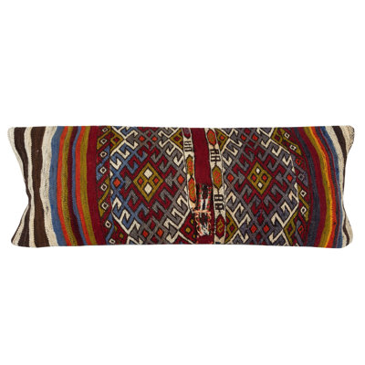 Striped Wool Reversible Pillow Cover