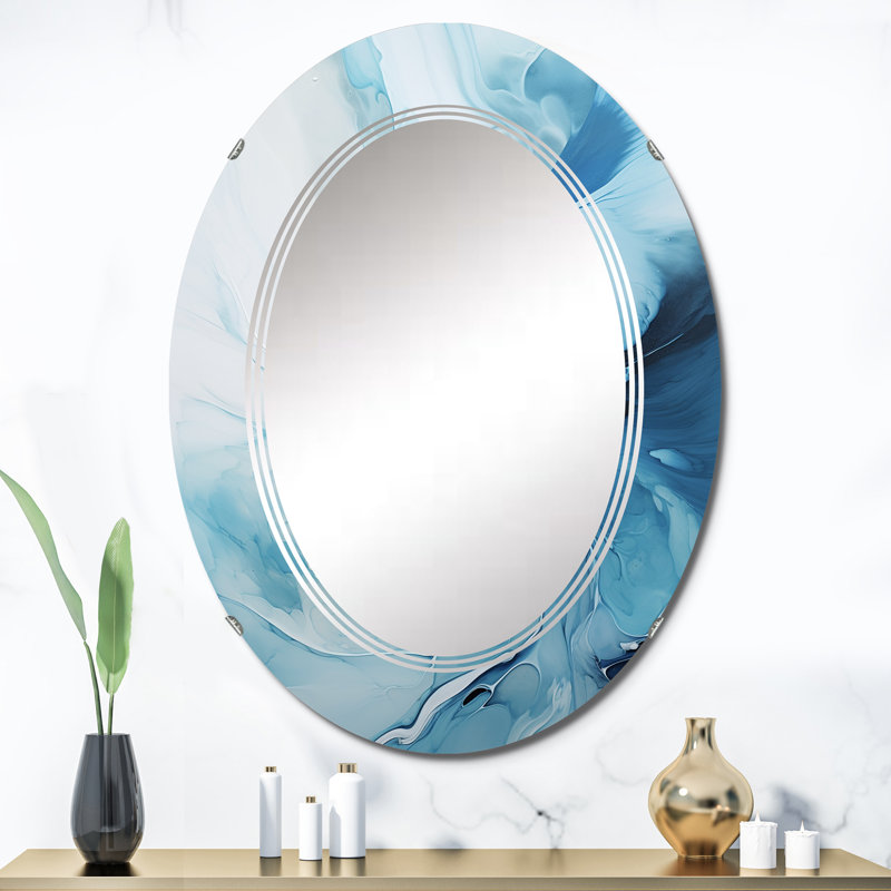 Valrico - Miroir mural moderne ovale, 36 po x 24 po