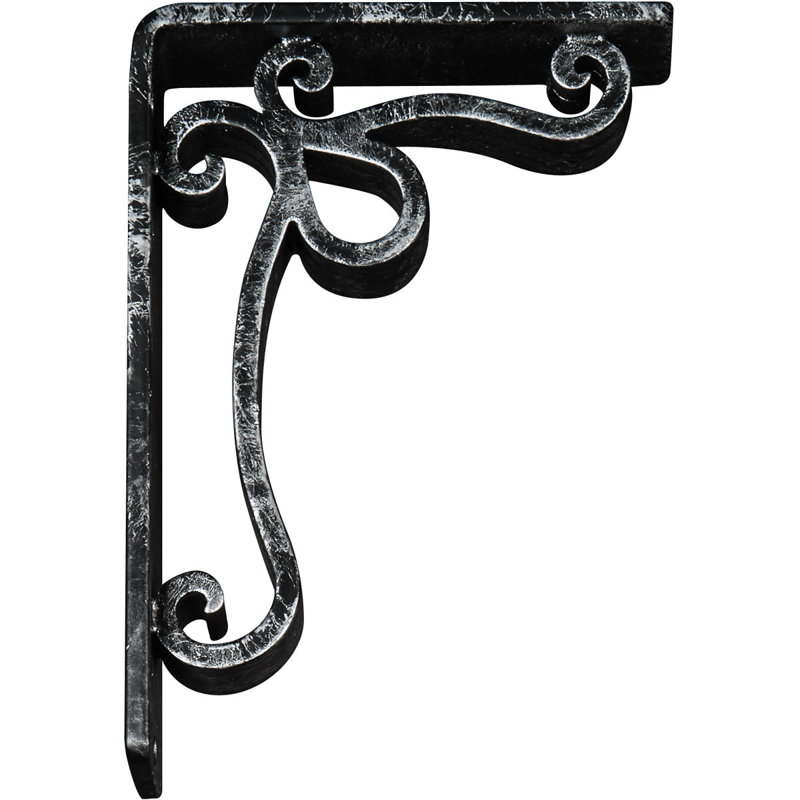Support en fer forgé Orleans, Or pâle antique, H 8 po x l 2 po x P 5,5 po
