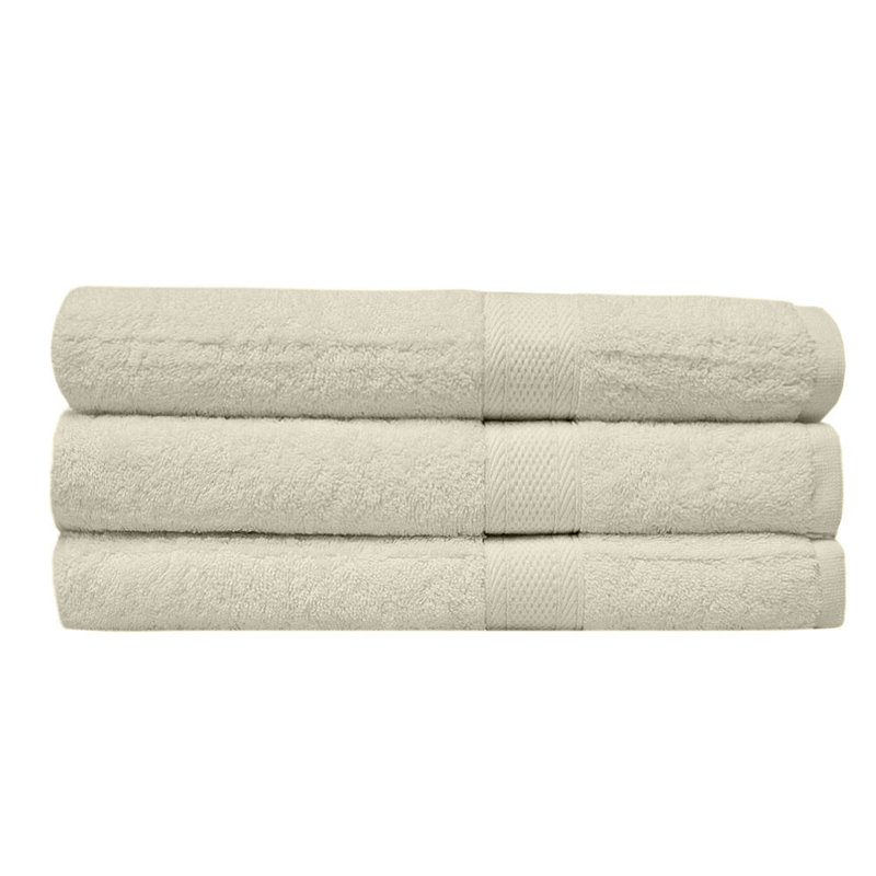 Jauregui Cotton Midweight Bath Sheet, Cream