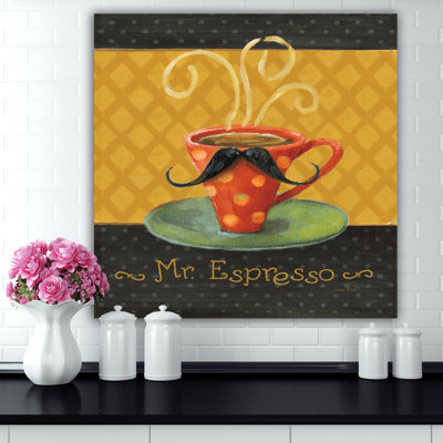 " Kitchen Cafe Moustache III " Painting Print
