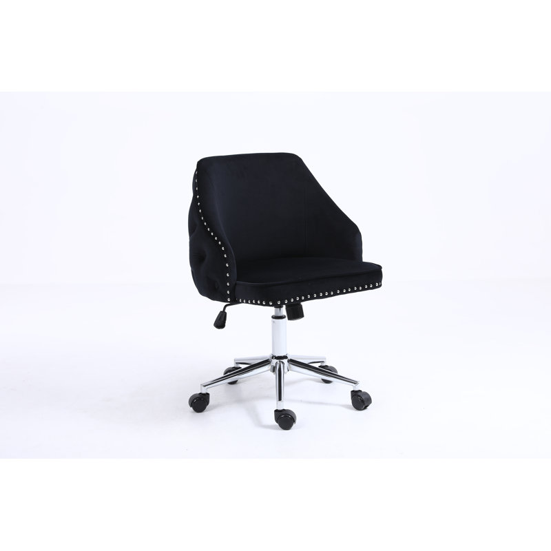 Velvet Task Chair, Black