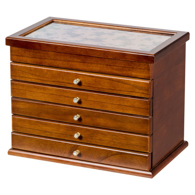 Wood Jewellery Box + Drawers