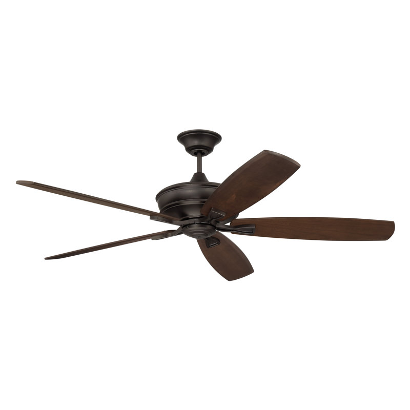 Ventilateur de plafond Santori avec télécommande, Brun avec pales en bois brun, 60"