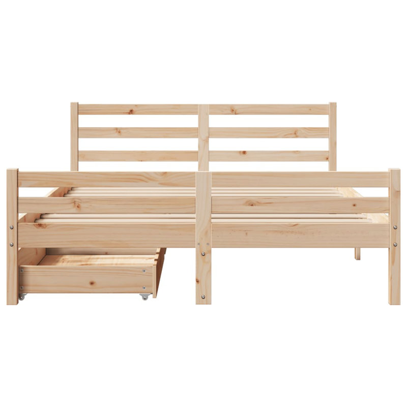 Solid Wood Storage Bed, Kingsize (5')