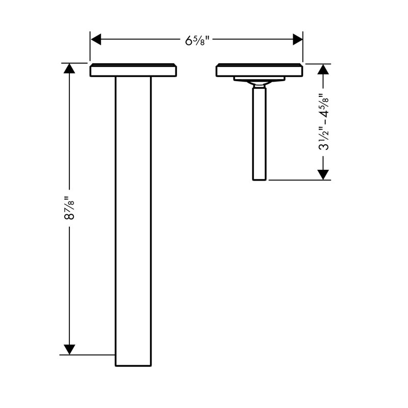 AXOR Citterio Wall Mounted Bathroom Faucet, Brushed Nickel