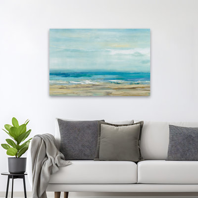 Sea Coast Coastal; Contemporain bleu contemporain blanc plage brun