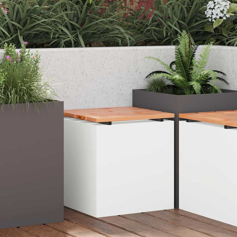 Outdoor Bench, 43cm H x 40cm W x 40cm D, White