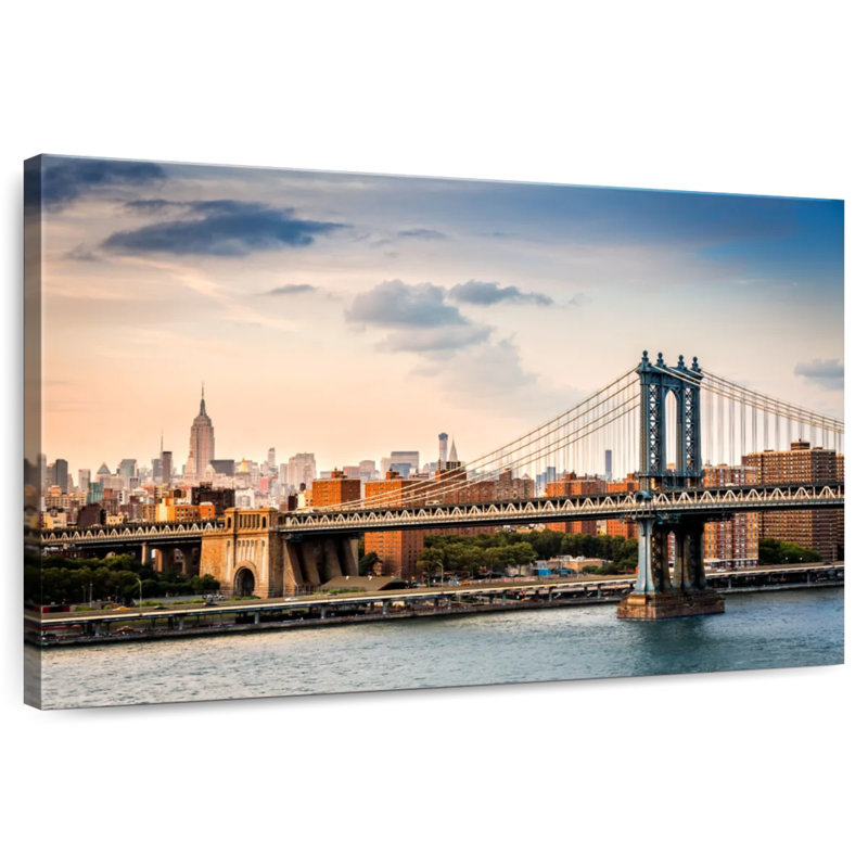 Lilie, New York, horizon à la tombée de la nuit, H 34 po x l 51 po