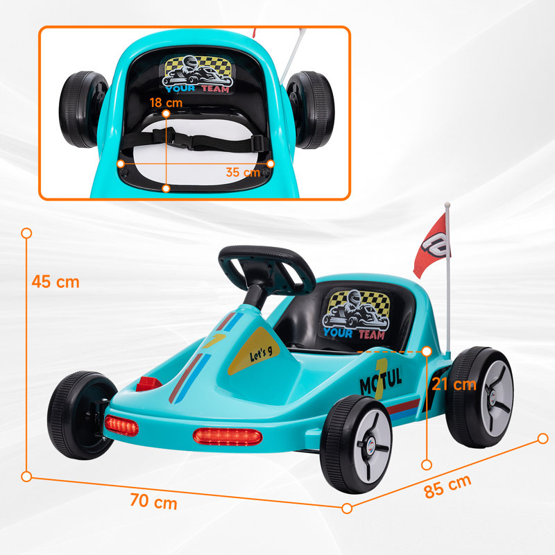 HOMCOM Battery Powered Ride On, Blue