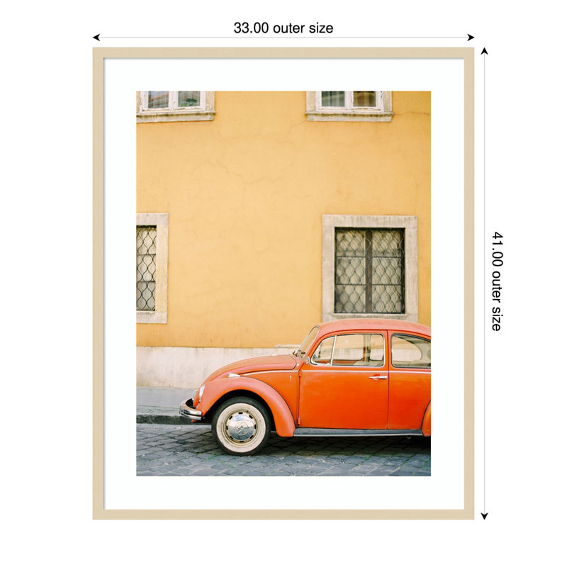 «Orange Bug» par Justine Milton, reproduction d'art encadrée sur bois, H 41 po x l 33 po
