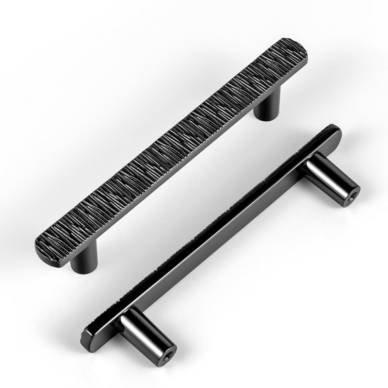 Ensemble de poignées à barre 3,75 po, Noir poli, 3 3/4"