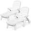 Fauteuil inclinable pliant à 5 positions pour 2 chaises de patio Gainesboro