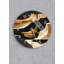 Horloge murale moderne en verre trempé - art abstrait noir doré, décoration minimaliste, cadeau de pendaison de crémaillère unique, grand cercle silencieux-1798992480-1798992507