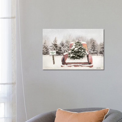Rustic Christmas Trees by Lori Deiter - Wrapped Canvas Print