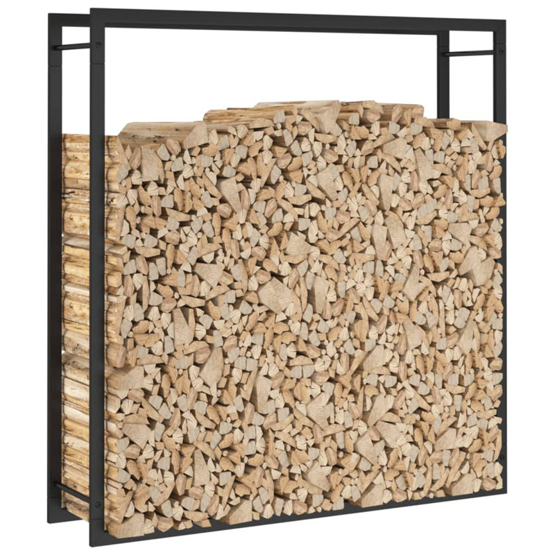 Support à bois de chauffage Latitude 43 po x 11 po x 45,7 po noir mat Latitude Run®