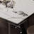 Rock slab rectangular dining table and chairs-102437633