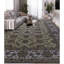 Tapis doré et ivoire noué à la main de haute qualité