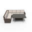 Wicker 6 - Person Patio Conversation Set with Cushions-87425193-87425194