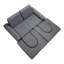 Canapé pour enfants, canapé de jeu modulaire pour enfants de 10 pièces, canapé-lit pour tout-petit, mobilier de salle de jeu avec siège pour enfants, canapé pour enfants avec housse amovible pour enfants, filles et garçons, gris