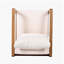 Ensemble d'extérieur en bois d'acacia: 2 fauteuils club + table d'appoint à lattes rustiques