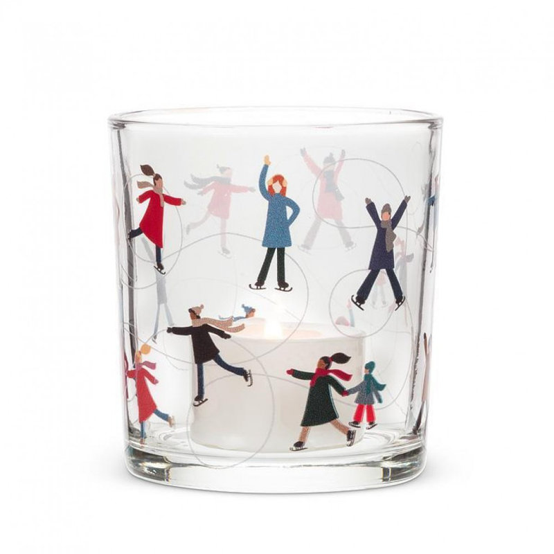 Porte-bougie Twirling Skaters