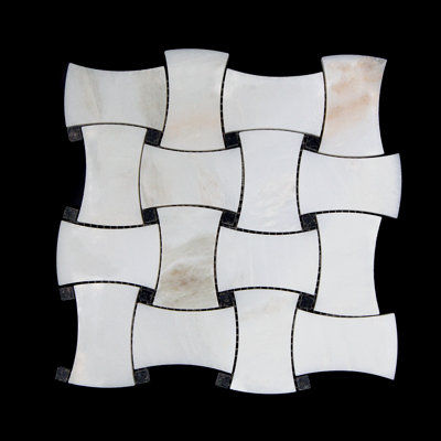 Polished Basketweave Natural Mosaic Tile