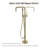 1 Handle Freestanding Tub Filler with Shower