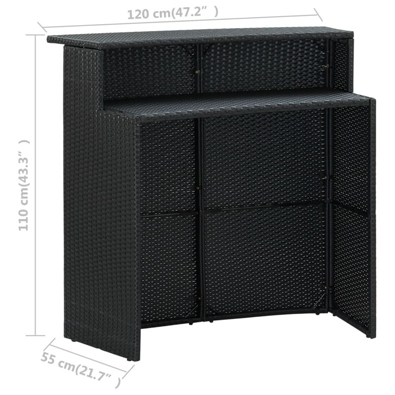 Jasso Bar Table, Black