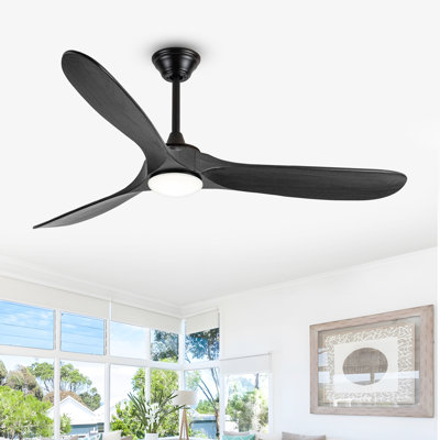 Solid Wood Ceiling Fan With Light