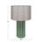 Fluted Table Lamp With Linen Scalloped Shade