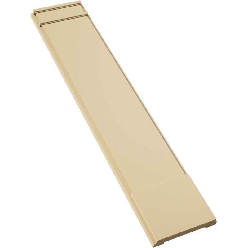 Pilastre simple en uréthane Signature avec majuscule et base, brun clair apprêté, 12 po x 60 po x 2 po, Décoratif