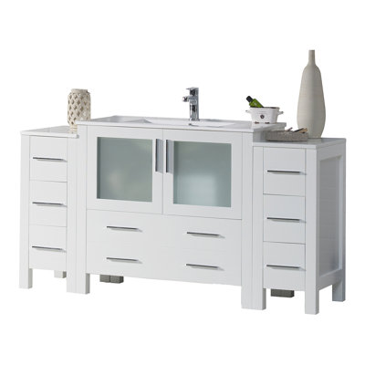 Meuble-lavabo simple 60 po avec lavabo