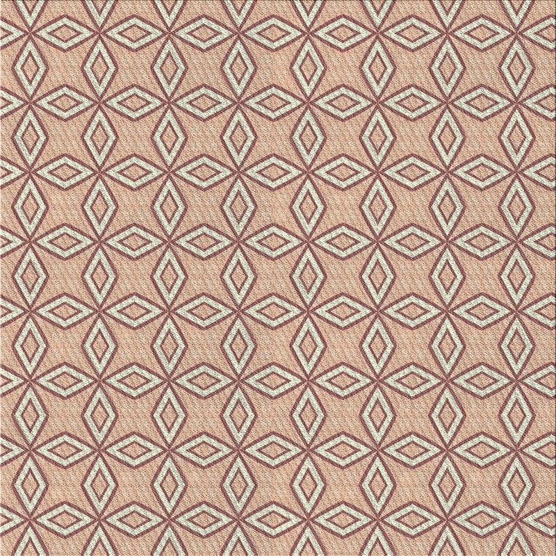 Rose géométrique regil/Tapis décoratif beige, Carré 6 pi