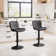 Denan Swivel Adjustable Height Bar Stools, Leather Modern Barstools, Upholstered Counter Stool