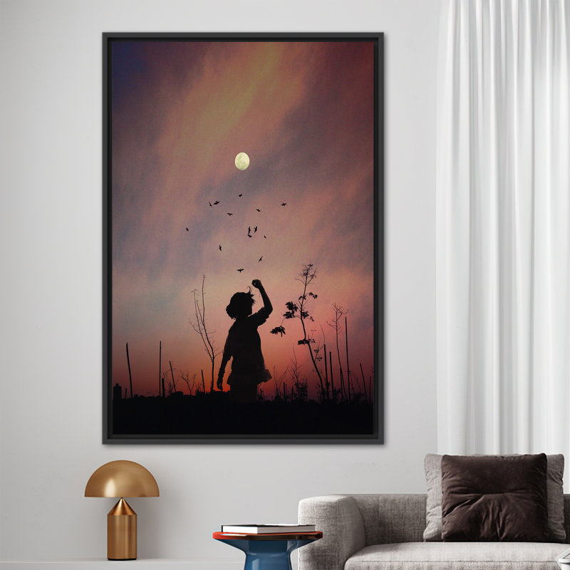 Print on Canvas, 30 cm H x 20 cm W, Black, Framed Print without Mat