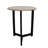 Round Onyx Marble Side Table – 20” Diameter, 24” Height – Golden Wheat Marble Top with Black Metal Base – Modern Accent End Table for Living Room & Bedroom-118838634