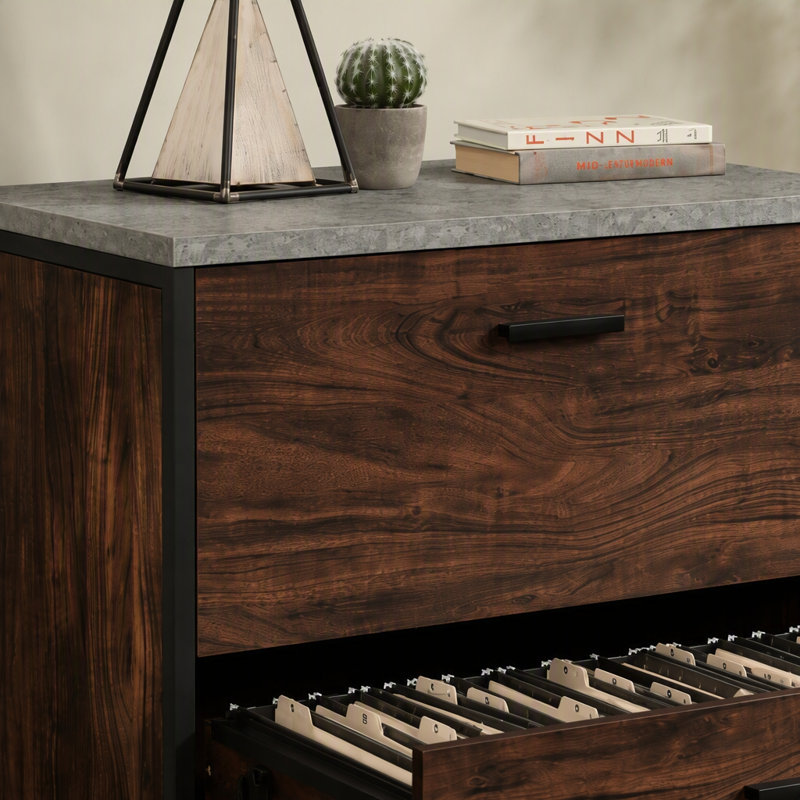 Lateral File, Dark Walnut finish